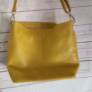 Borse in Pelle mustard yellow leather purse
